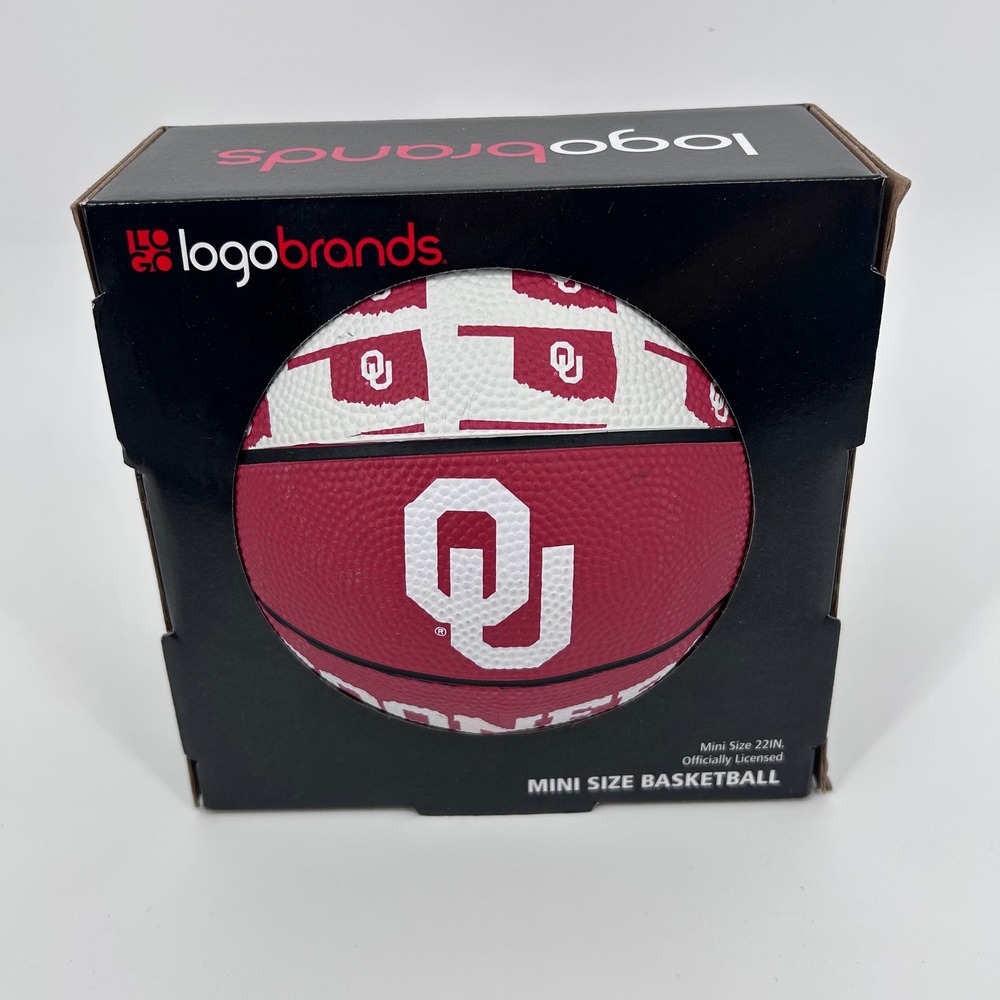 Oklahoma Sooners Logo Brands Mini 22 Inch Rubber Basketball Repeating Logo OU
